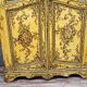 Curved wardrobe painted with floral decoration - late 19th century - Venetian style/XV