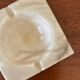 Square ashtray in vintage marble-effect alabaster