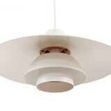 White pendant light PH 4/3 by Poul Henningsen for Louis Poulsen. Denmark 1970s