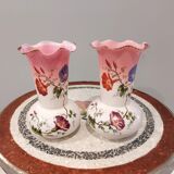 Pair of art deco opaline vases from the 1930s