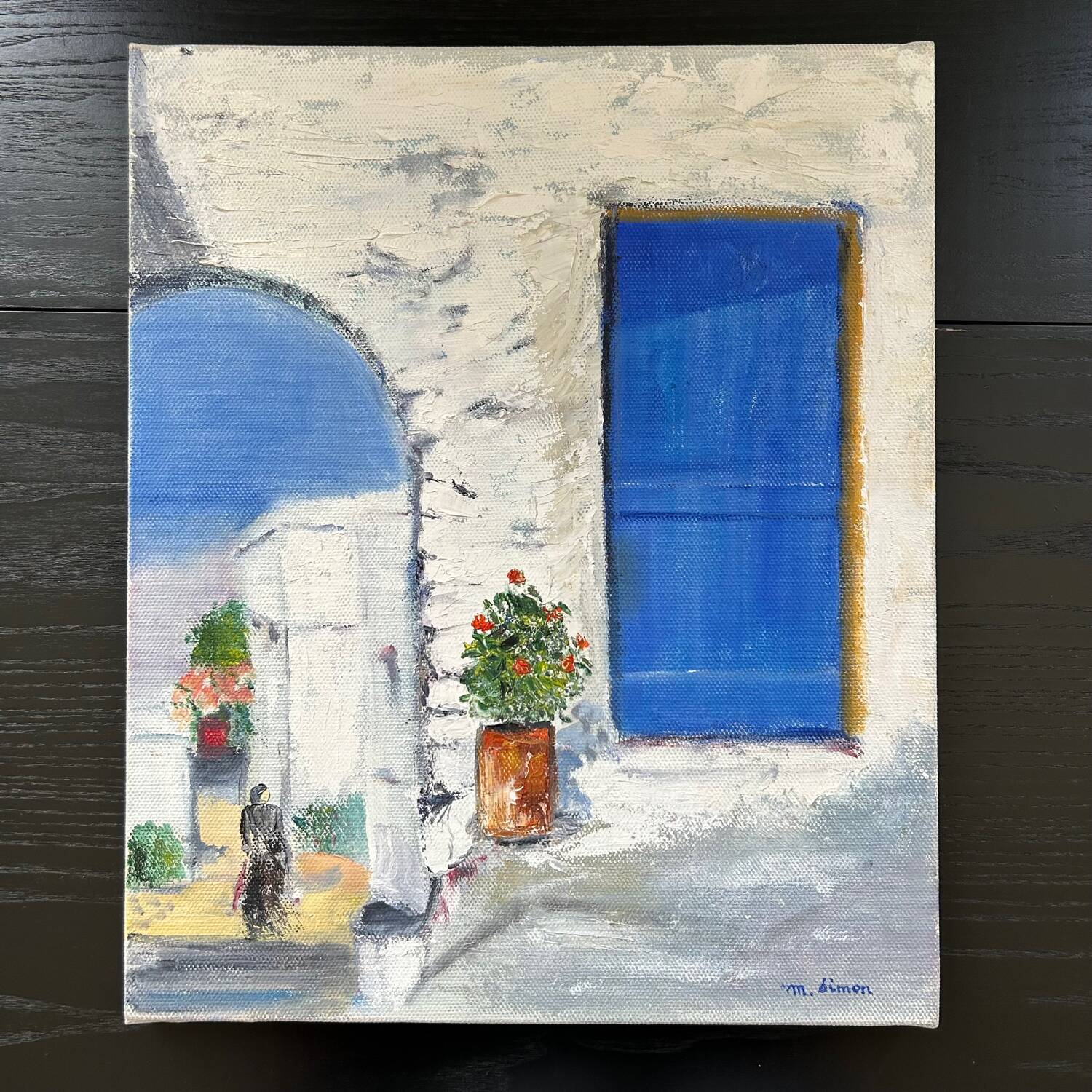 Painting the blue door