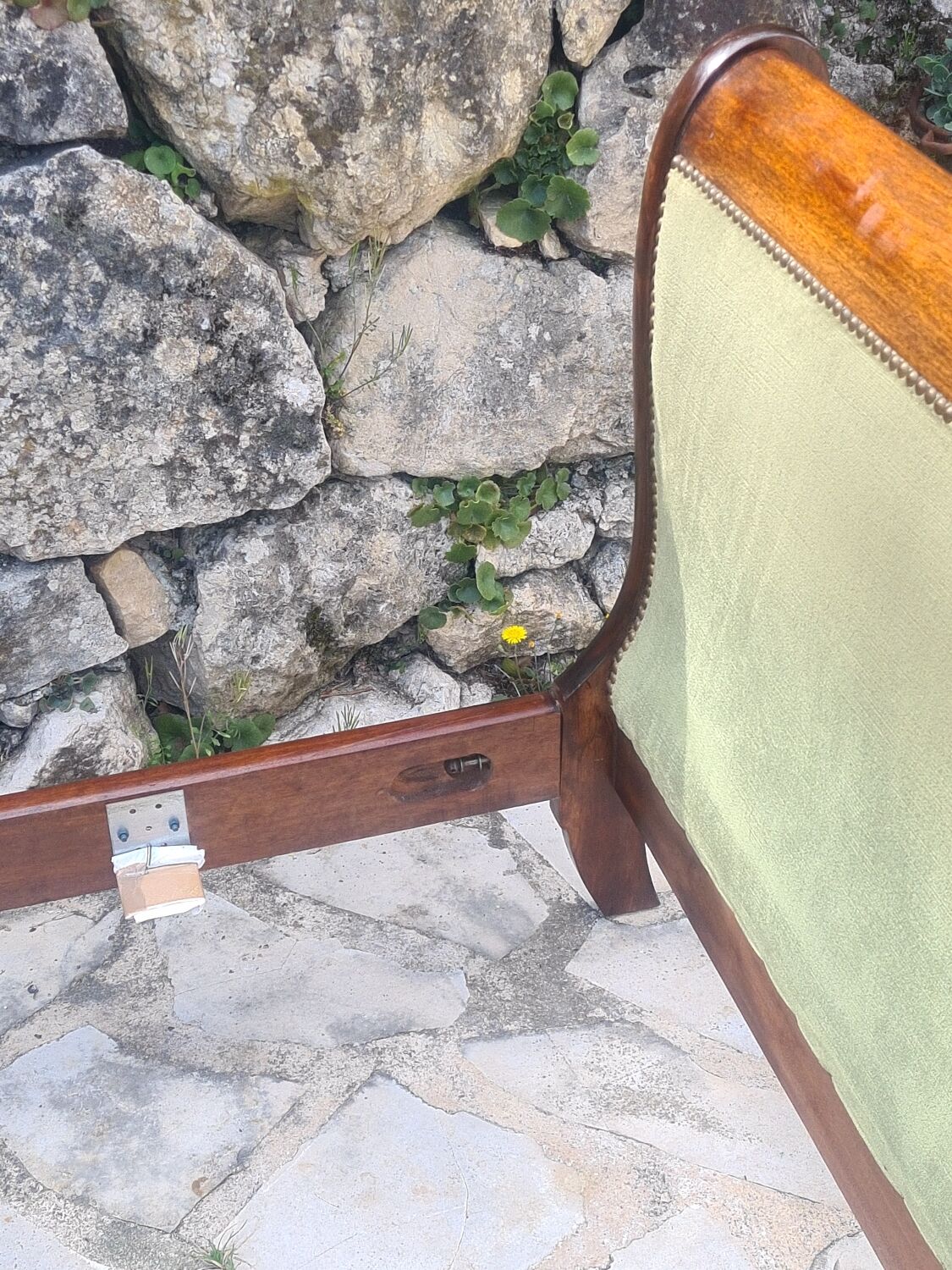 Mahogany empire bed with gooseneck 140x190