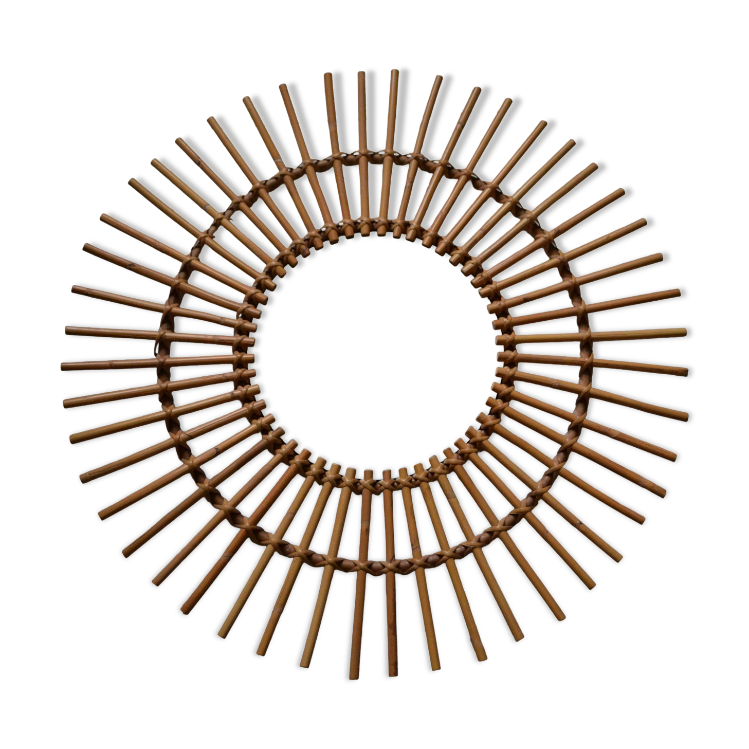 Rattan sun mirror