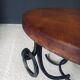Rustic Oak and Wrought Iron Coffee Table, Belgium, 1950s