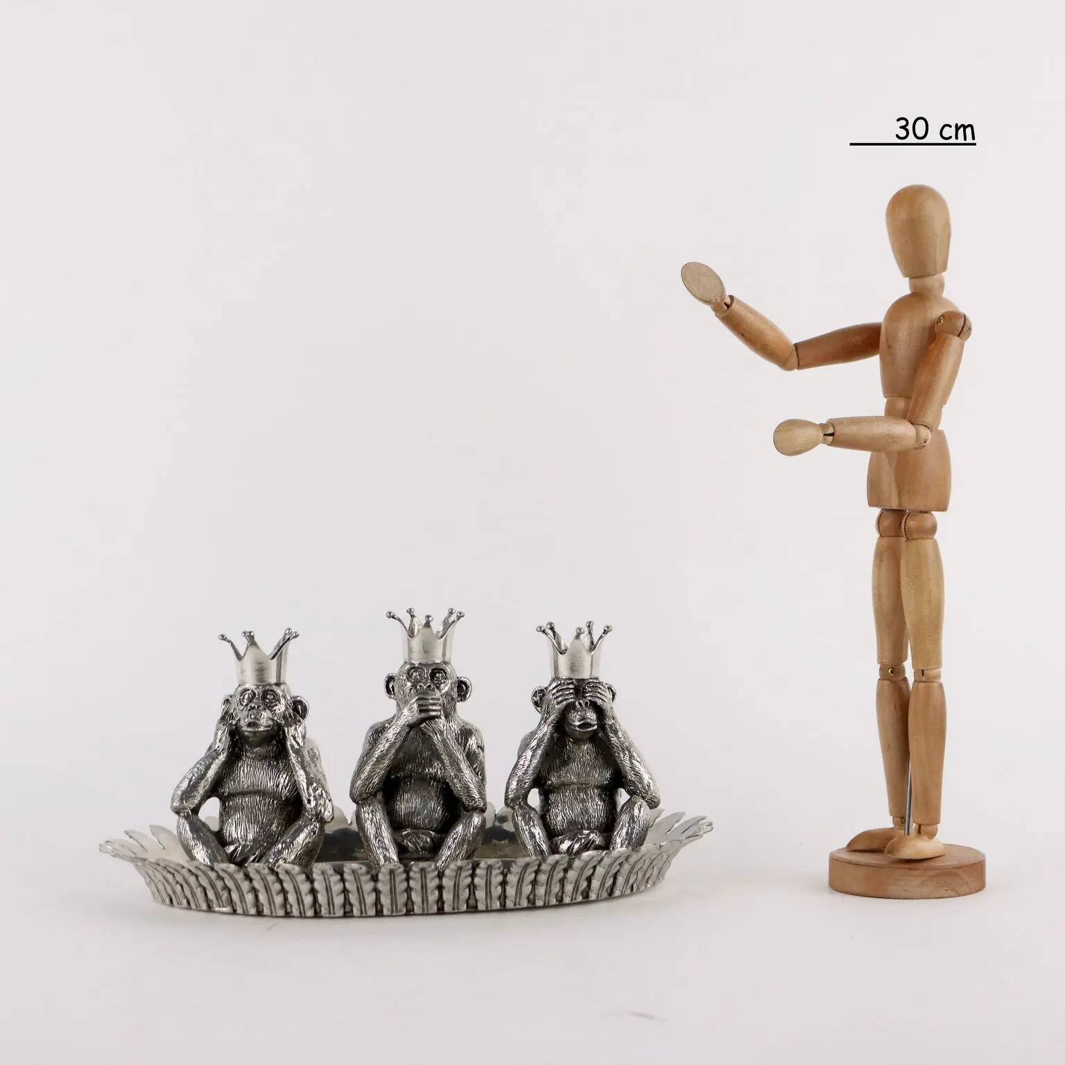 Vintage salt and pepper shaker set, design by Piero Figura, tin, 1980s-1990s.