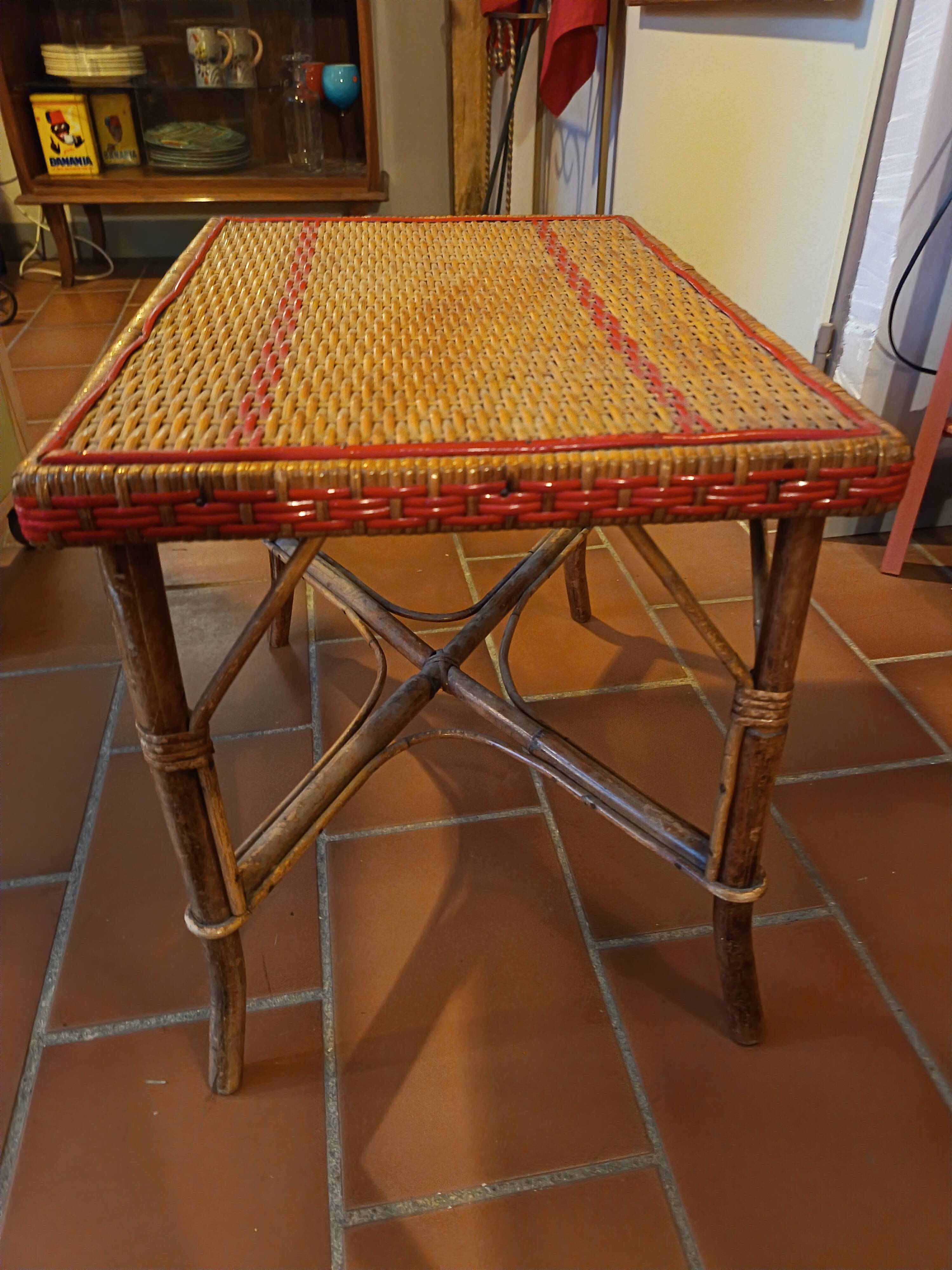 Rattan coffee table