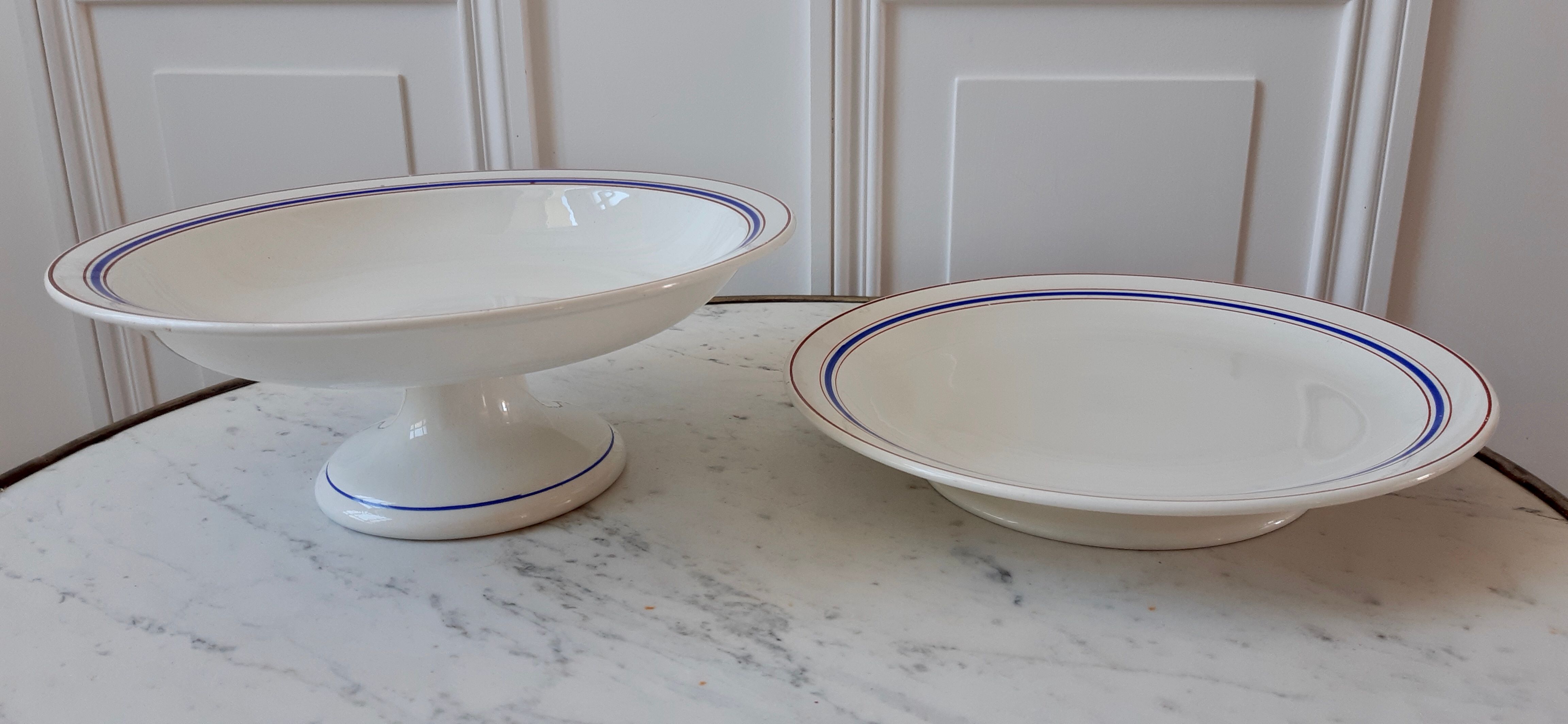 Duo de compotiers Salins années 30