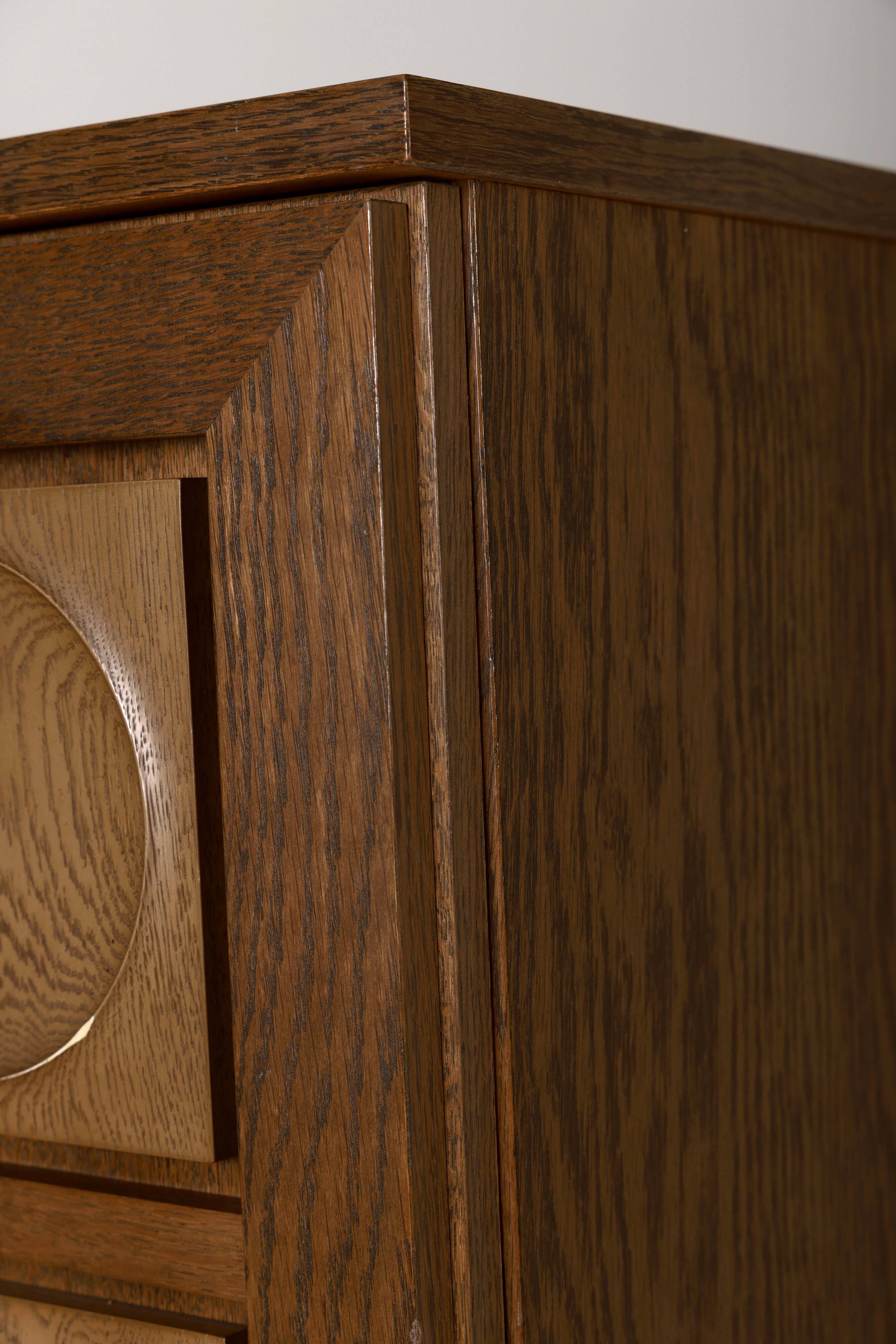 High oak sideboard by Gerhard Bartels, 1970s