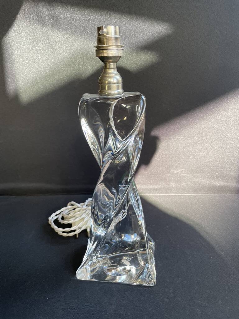 Pied de lampe cristal estampillé baccarat