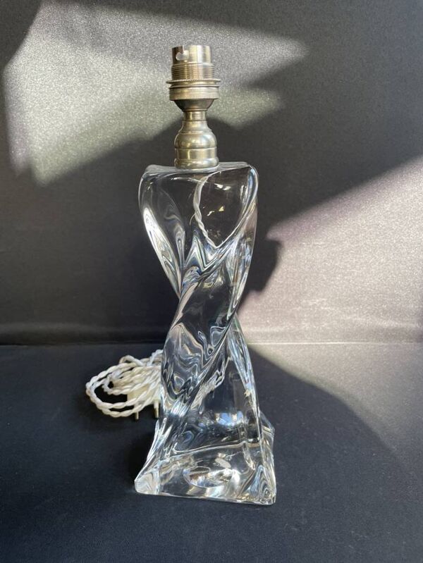 Pied de lampe cristal estampillé baccarat