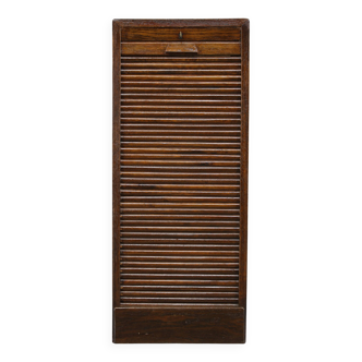 1950s Tambour Office Wooden Cabinet