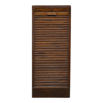 1950s Tambour Office Wooden Cabinet