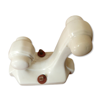 Double white porcelain antique art deco