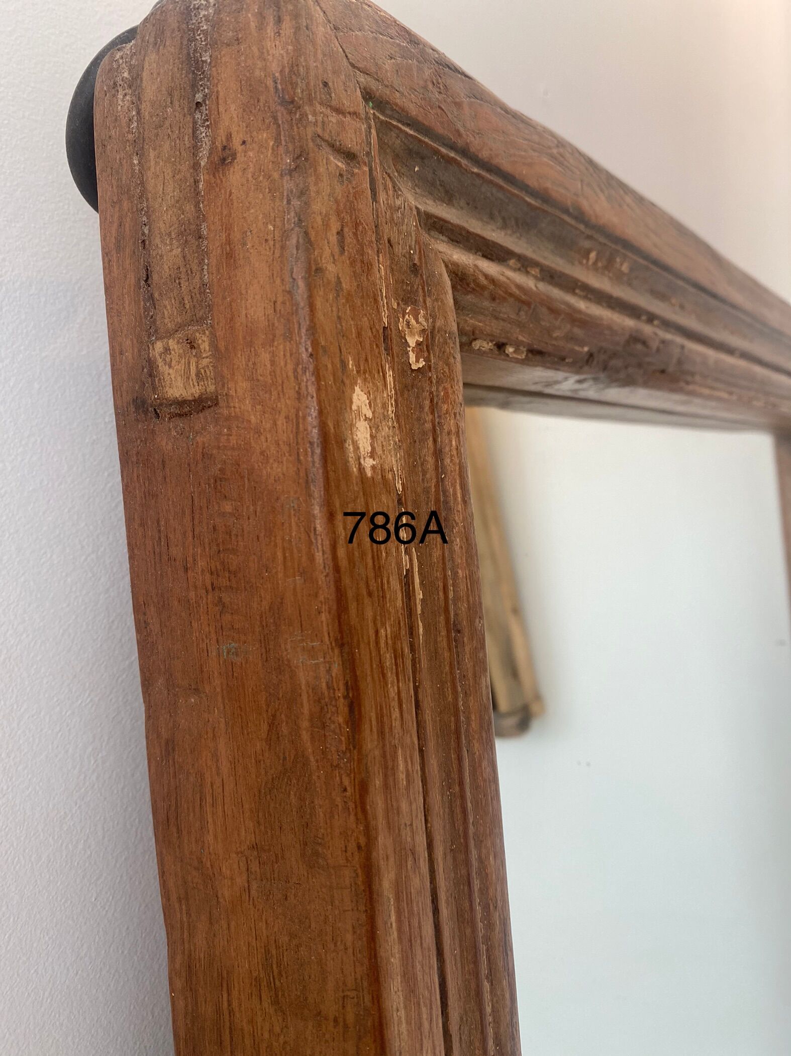 Mirror frame in old wood, 157 x 82 cm