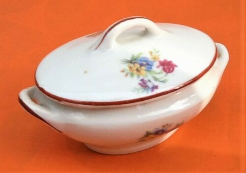 Old soup bowl porcelain foral decoration