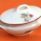 Old soup bowl porcelain foral decoration