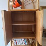 Storage unit, rattan bookcase, 1970