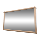 Vintage art deco mirror in salmon colour.