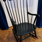 Black rocking chair/rocking seat Stol Kamnik Yugoslavia. 1960s