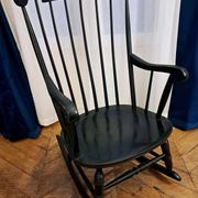 Black rocking chair/rocking seat Stol Kamnik Yugoslavia. 1960s