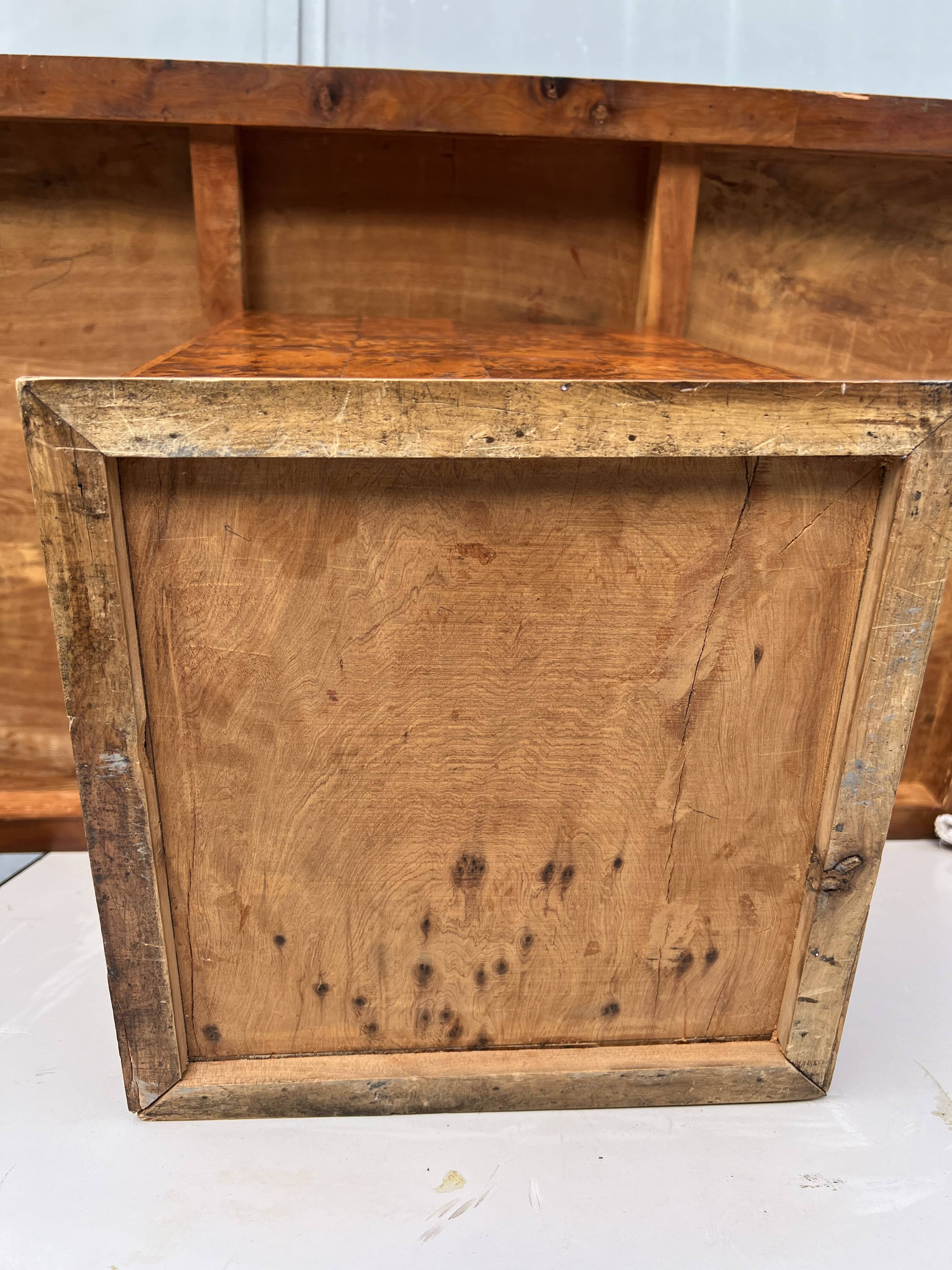 Vintage burl wood coffee table - 1970s