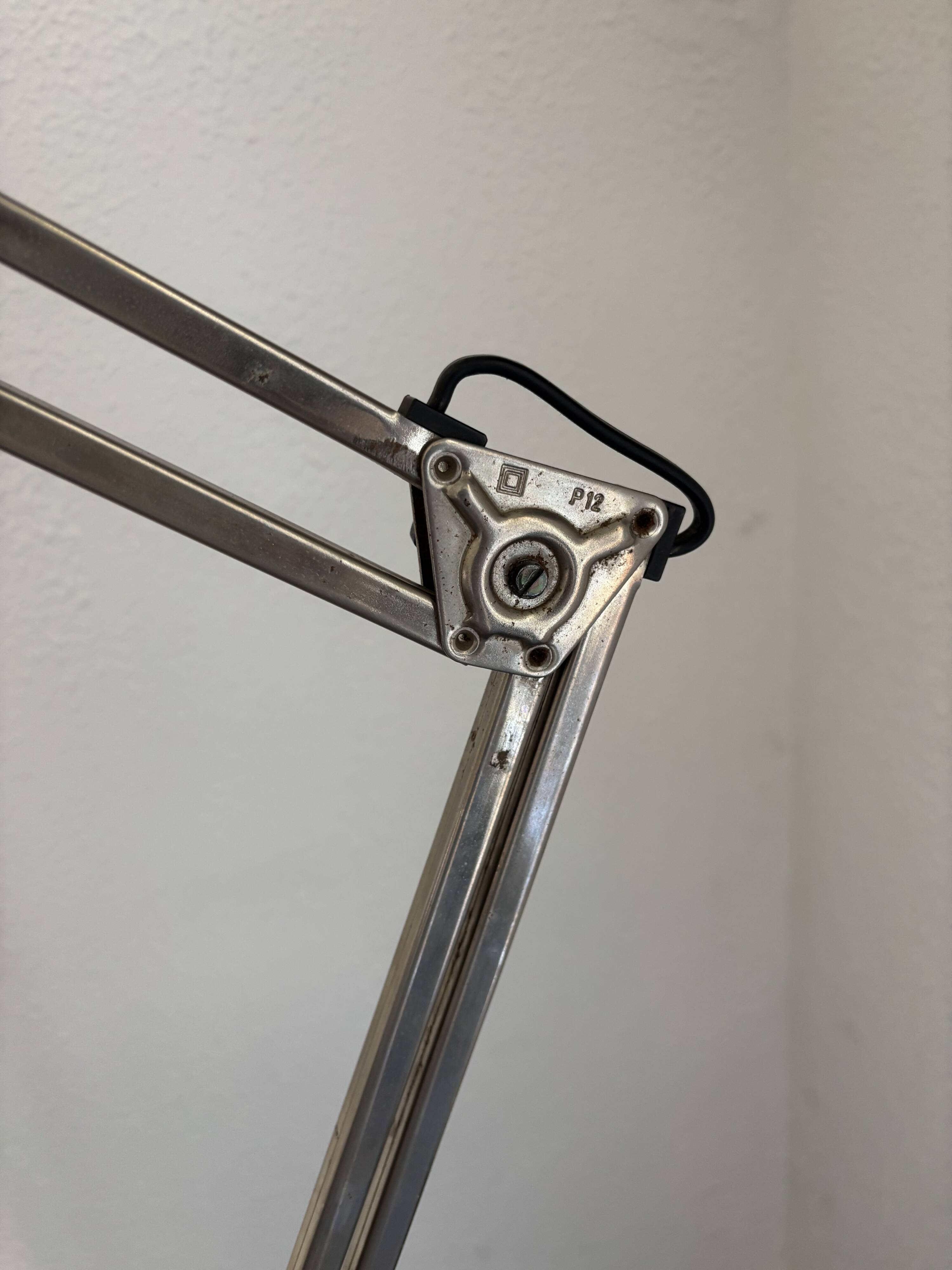 Vintage 1970 Lival P12 architect lamp Finland red steel - 65 cm