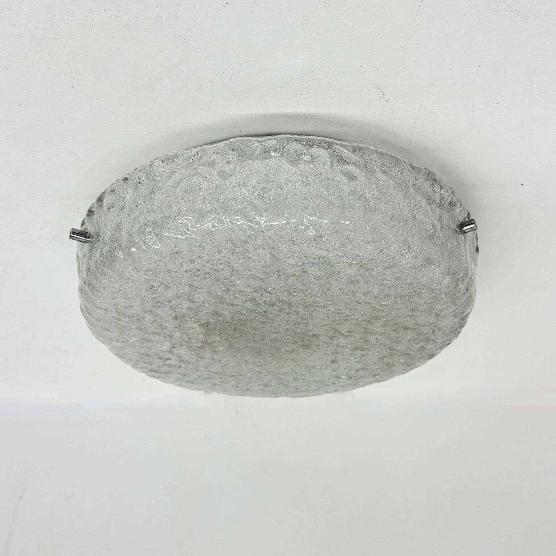 German vintage textured Murano glass flush mount, 1960s