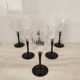 6 Octime octagonal black-footed wine glasses