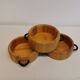 Danish  wooden bowls, from the 80s-90s, retro, vintage