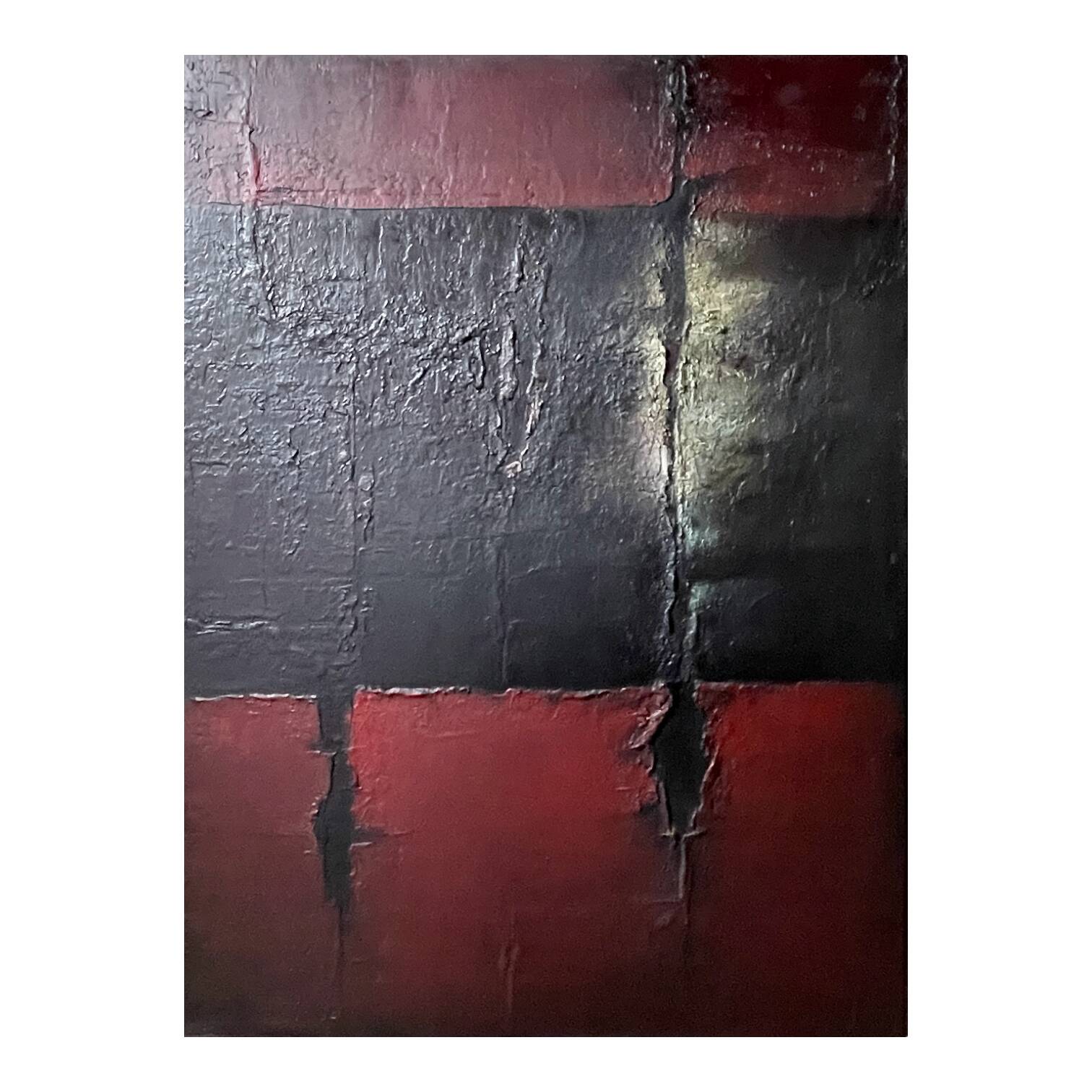 Belgian abstract painting, MACKOWIAK ERWIN "Tiss" painter oil on canvas, 1962