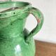 Vase pitcher Sicily Italy in glazed earthenware folk art 1950