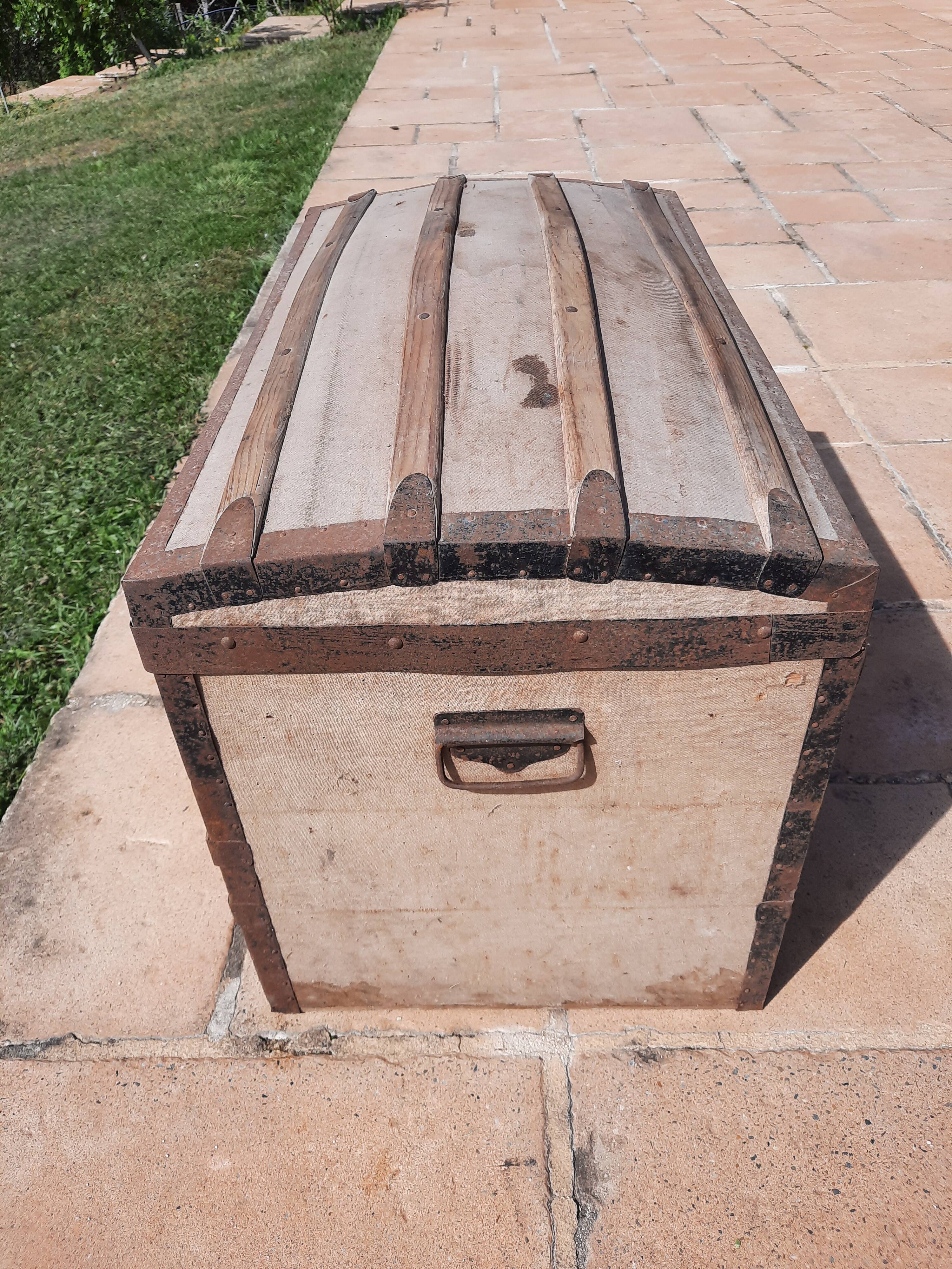 Old bomb travel trunk
