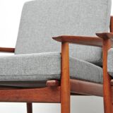 Vintage teak armchairs by Glostrup, 1950s