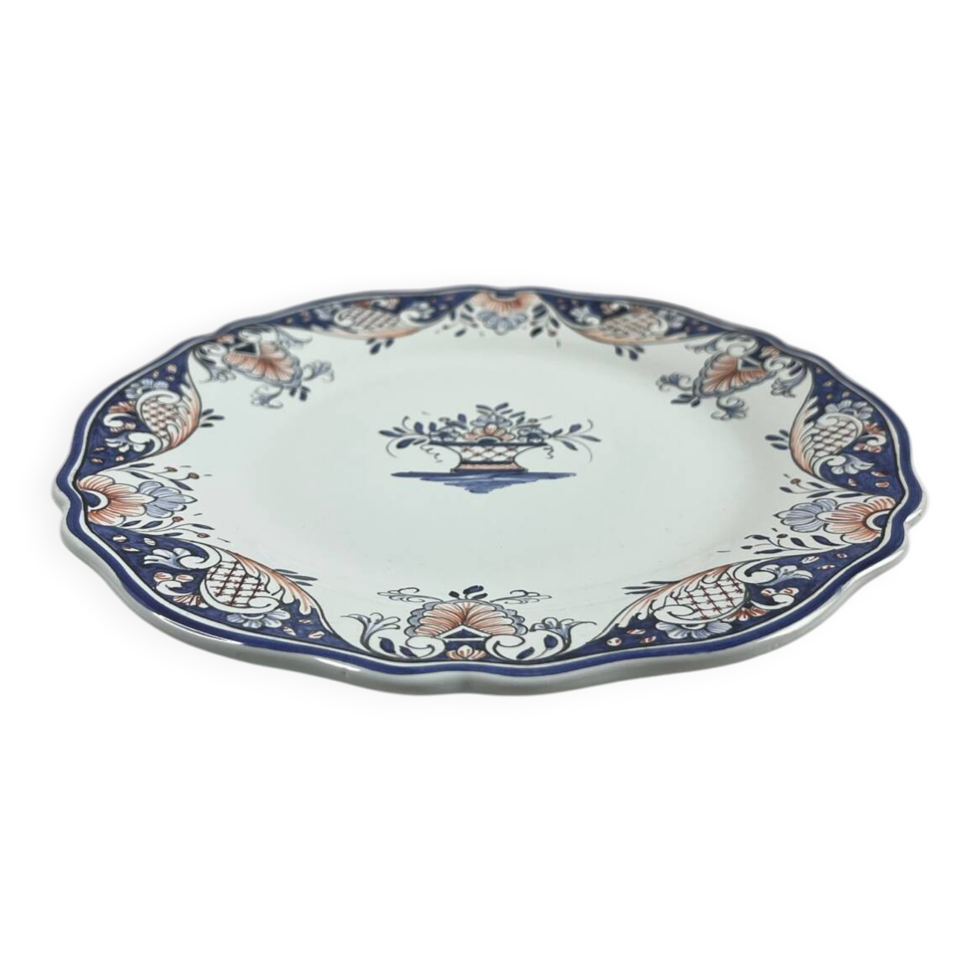 plate decorative plate Rouen Handmade