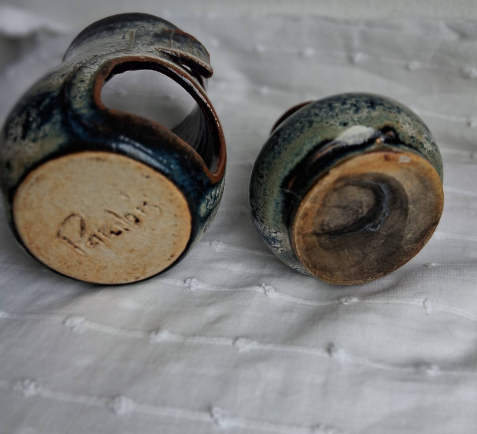 Vintage scented burner in glazed stoneware signed Paralou – 1970s/1980s.