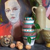 Vintage ceramic vase A. Fazio Vallauris 50s