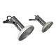 Pair of vintage adjustable wall lights, chrome and white lacquered metal, France 70