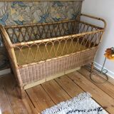 Rattan baby bed