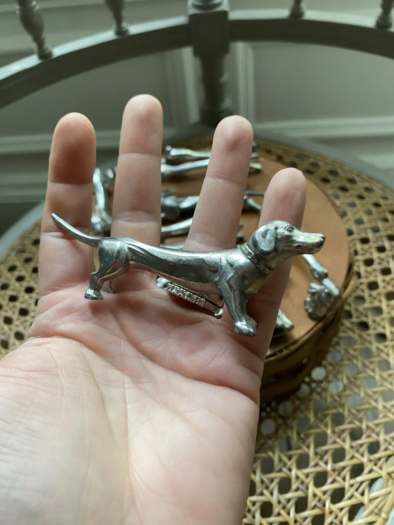 Antique animal knife rests