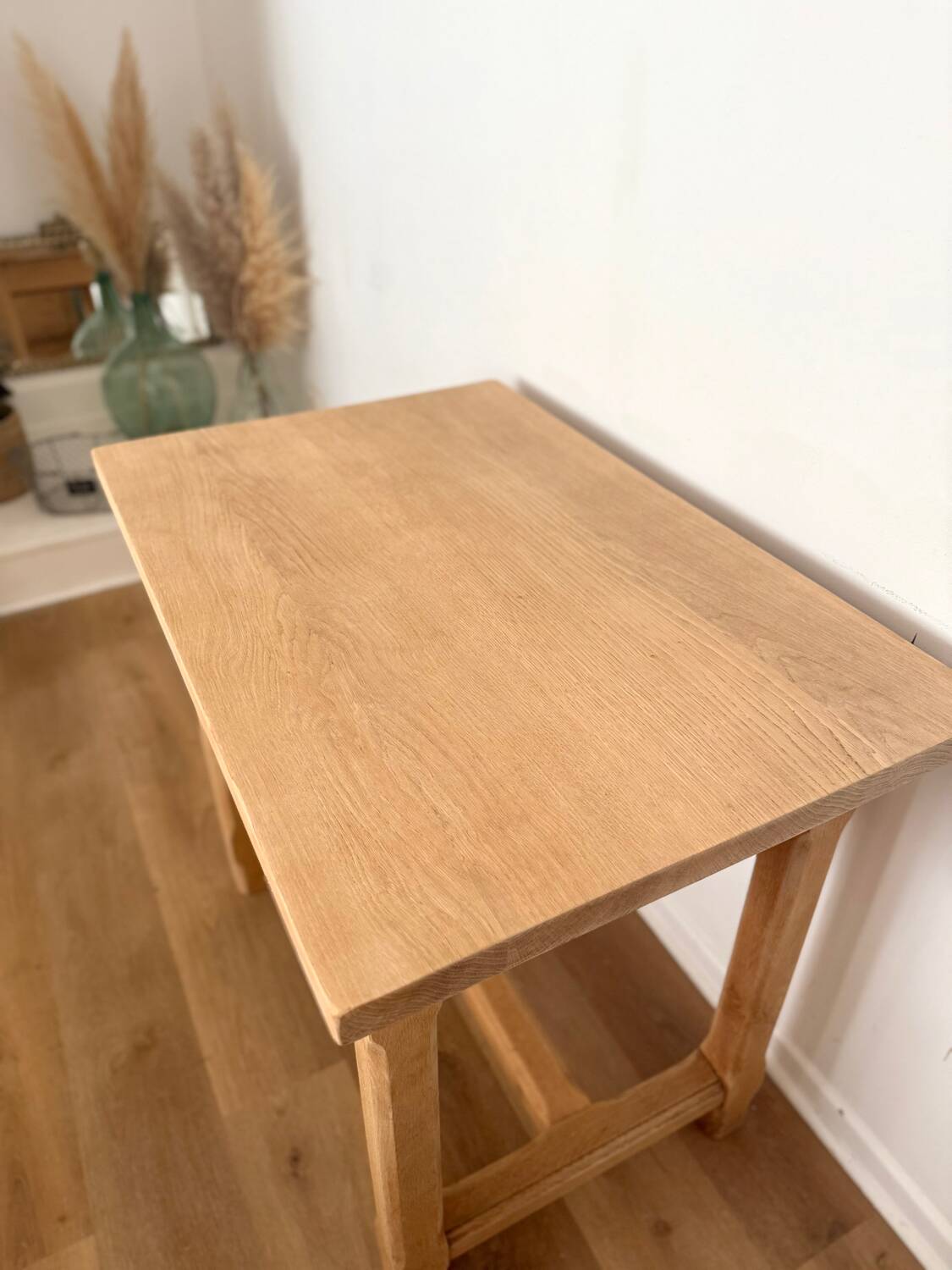 Small oak farmhouse table