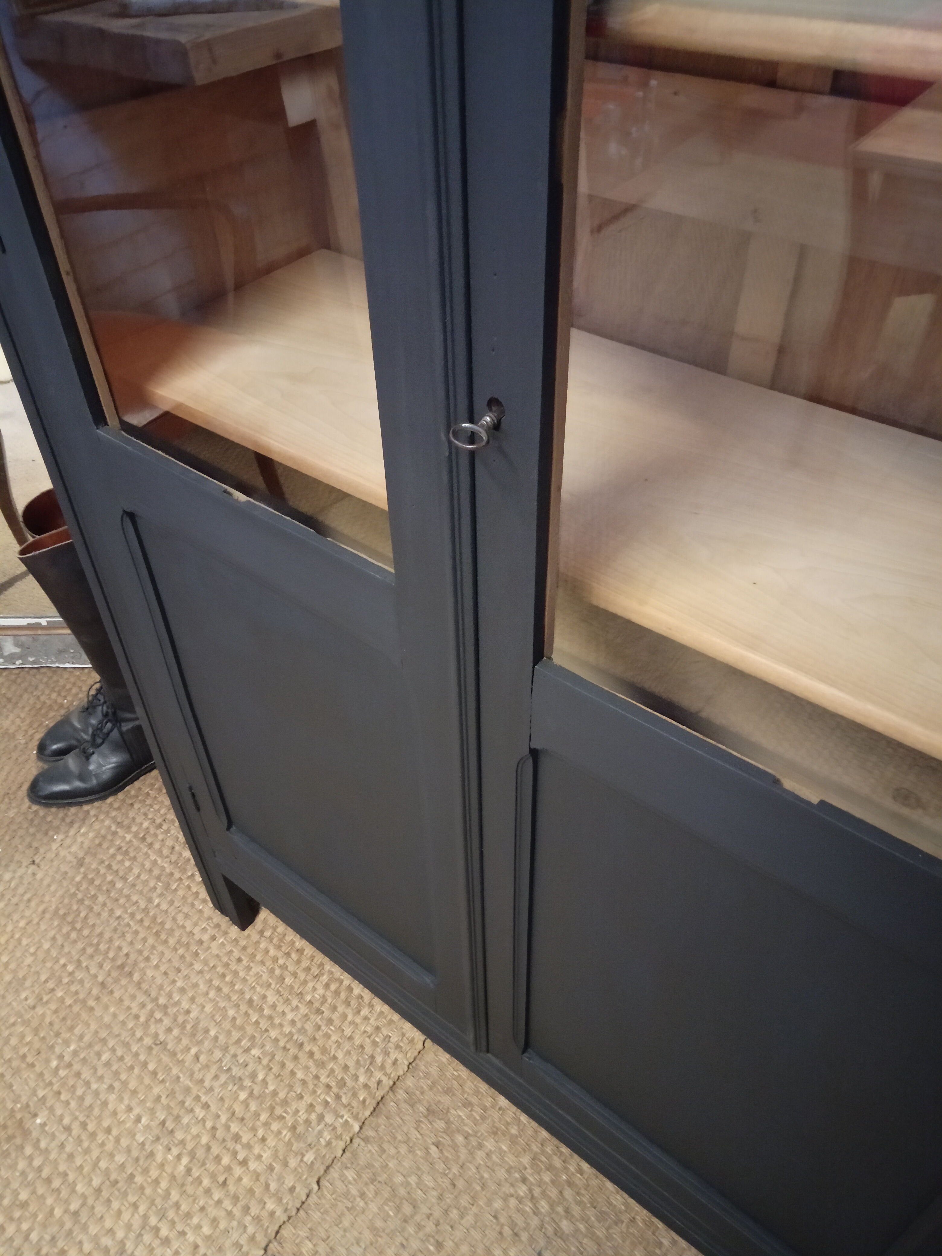 Patinated wooden library