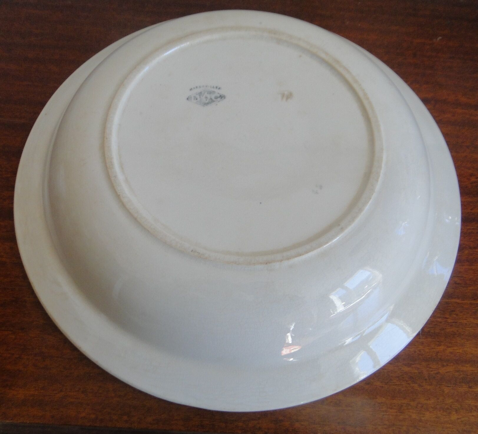 Large hollow dish of service faience badonviller doc art deco