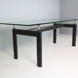 Table à manger en verre Le Corbusier TaLe Corbusier Table à manger en verre 'LC6ble 'LC6' pour Cassina, Italie 1970