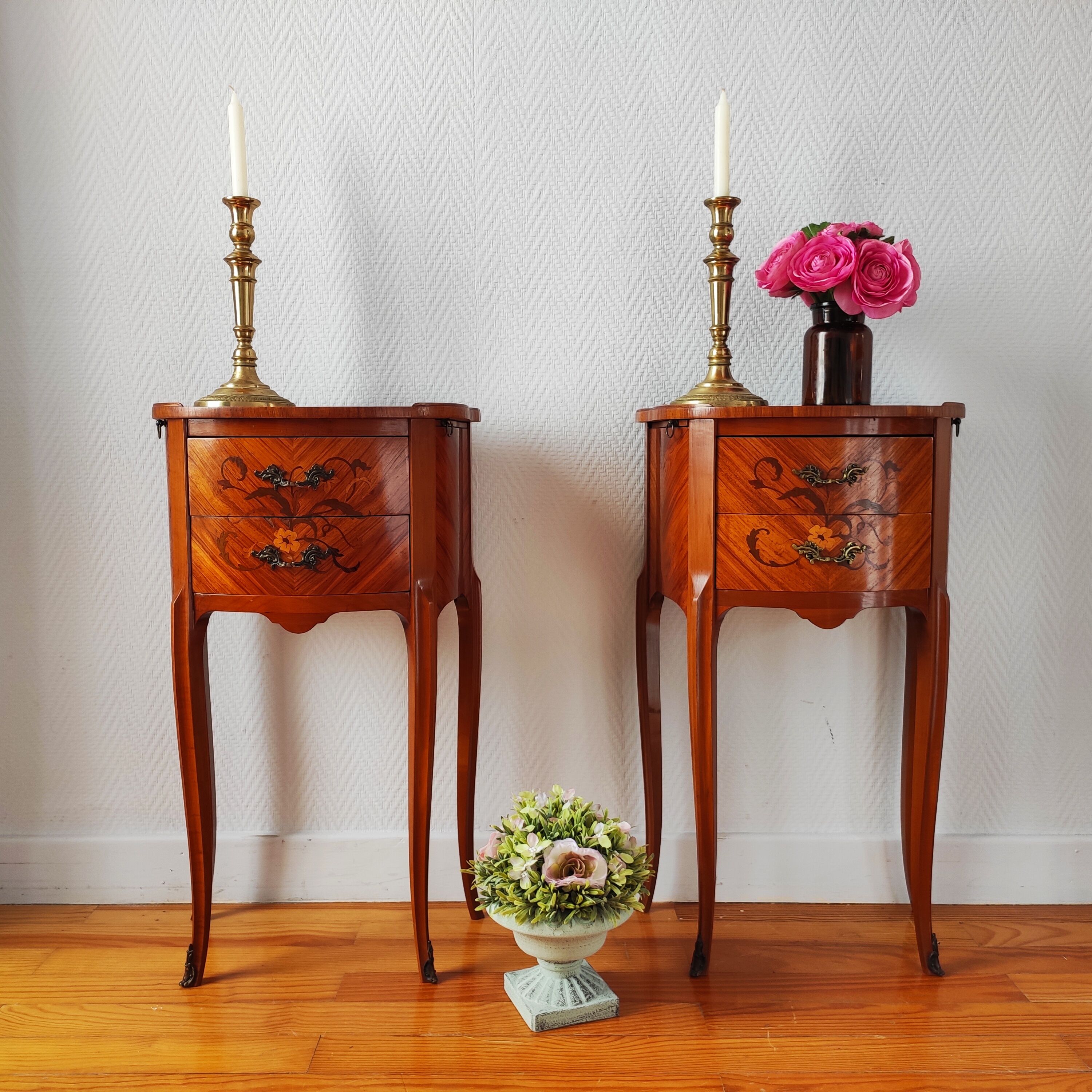 Pair of Louis XV style bedside tables