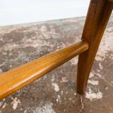 Scandinavian Teak Round with Glass Top Coffee Table 1960's.