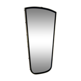 Vintage 1960s mirror, asymmetrical, gold-black rearview mirror - 71 x 36 cm
