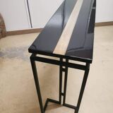 Console en bois acier et résine d'époxy