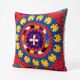 Housse de coussin brodée vintage 48x53 cm