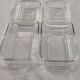 Two Arcoroc glass dairy cow butter dishes