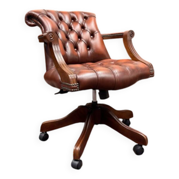 Classic English Chesterfield President Chair